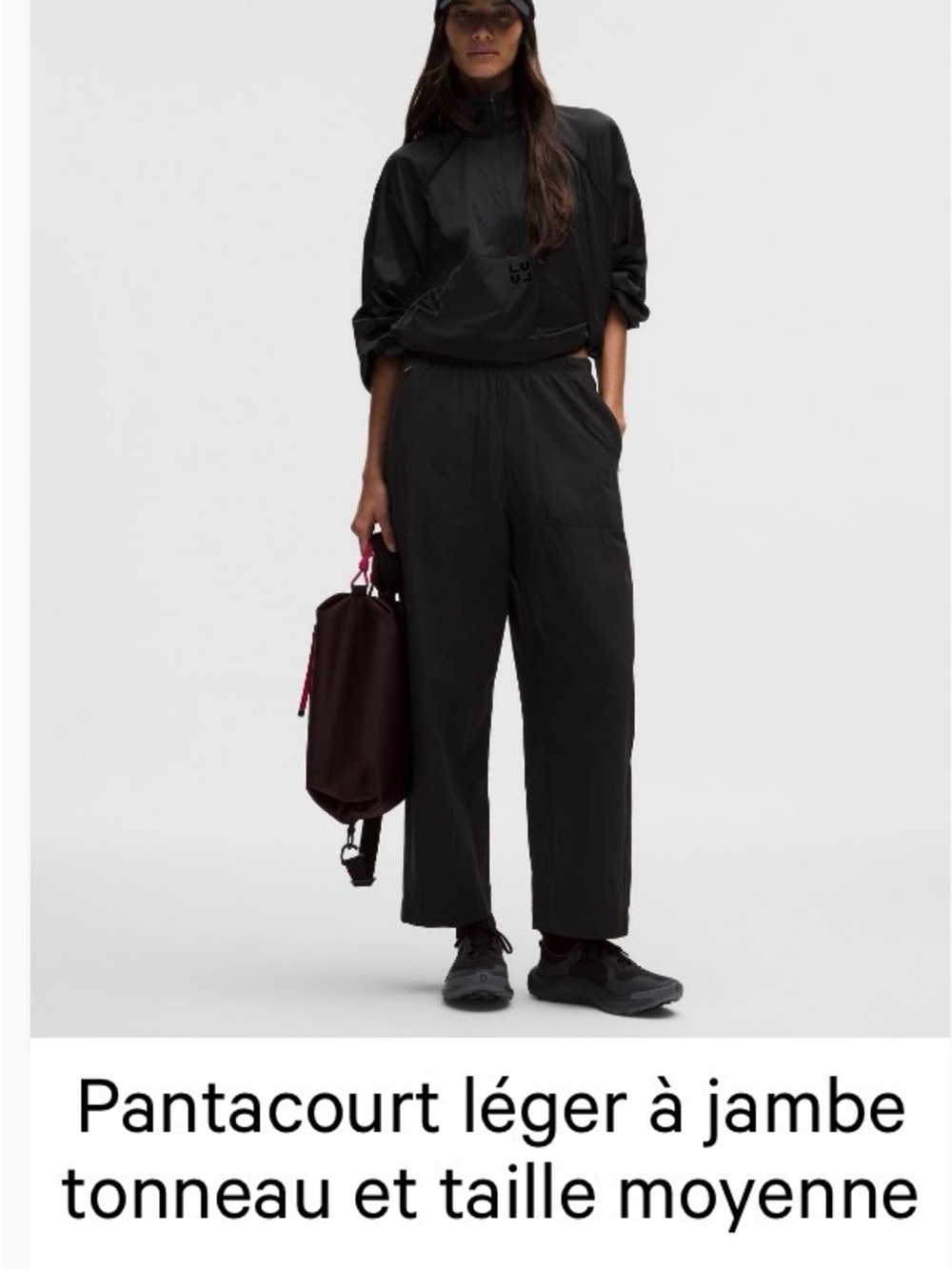 lululemon athletica Black Cropped Pantacourt - Women's